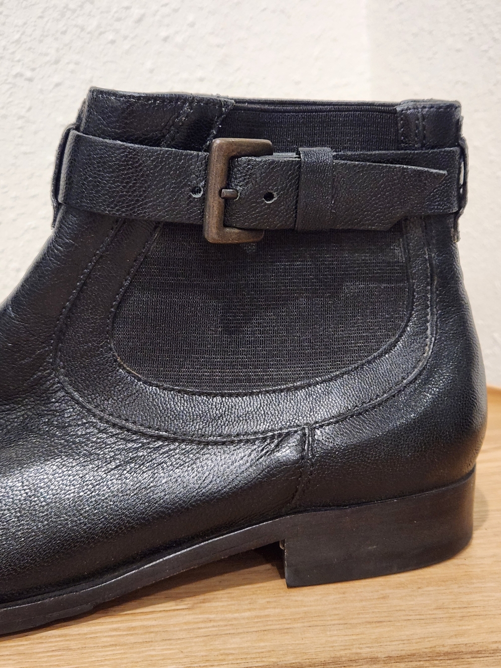 Cole Haan Classic Black Leather Ankle Boots - Picture 4 of 8
